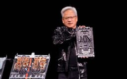 an image of Nvidia CEO Jensen Huang in Shanghai Amidst Competition and Regulatory Scrutiny
