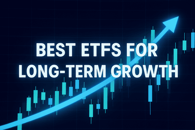 an image of Upward trend arrow over stock market chart background.
