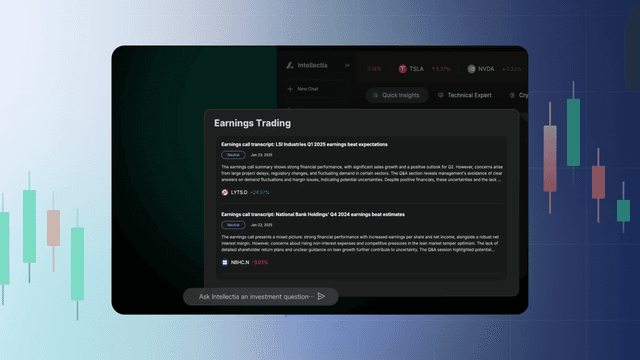 an image of Intellectia product platform