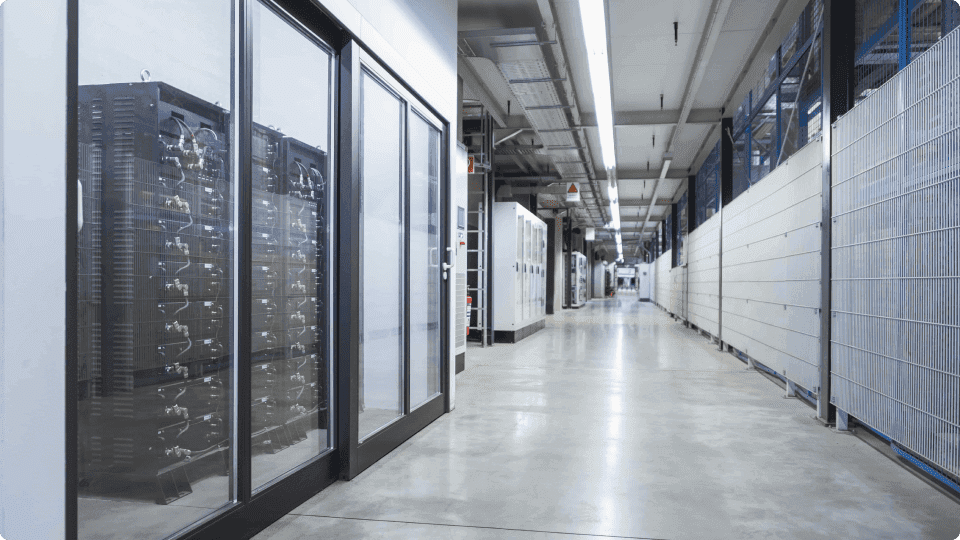 an image of A warehouse full of data servers
